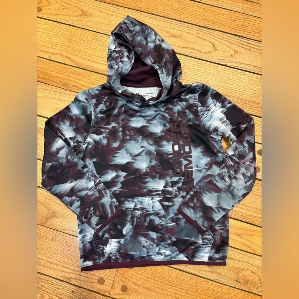 Under Armour Purple and Gray Hoodie Kids size Large